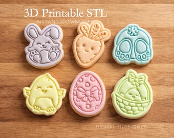 Mini Easter Cookie Stamps and Cutters: STL File (Instant Download), Cookie Decorating