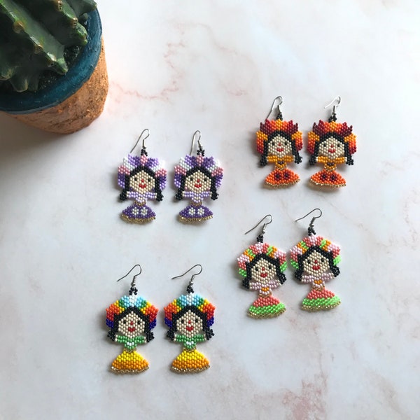 Maria Earrings~Mexican Earrings~Handmade Earrings~Mexican Accessories~Mexican Doll~Aretes Maria~Accesorios Mexicanos