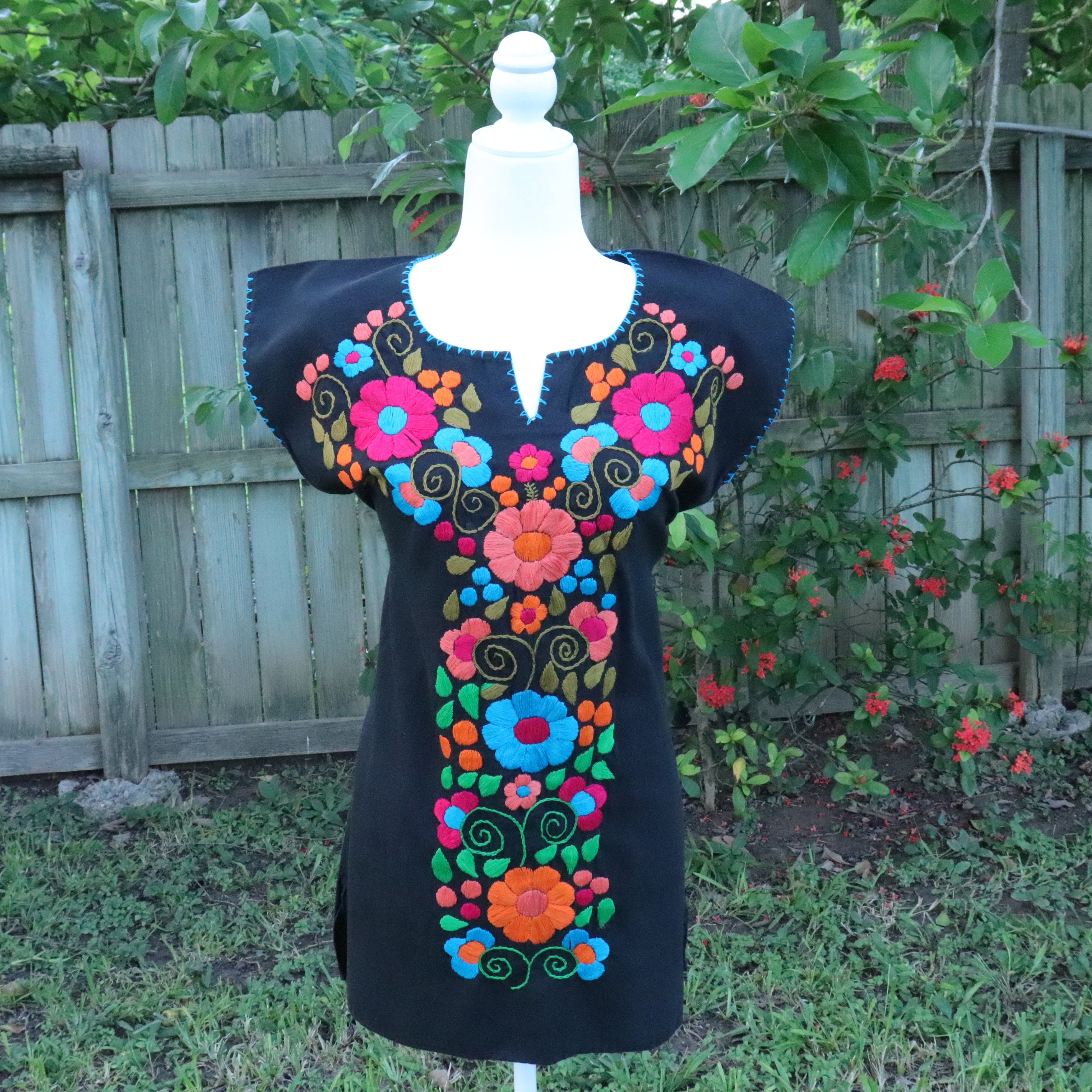 Floral Mexican Dress | Etsy