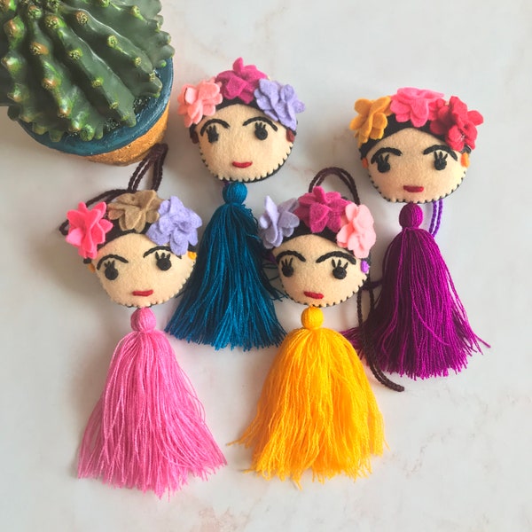 Frida Kahlo Tassel~Colgante Mexicano de Frida~Handbag Tassel~Purse Tassel~Backpack Tassel~Boho Tassel~Electic Tassel