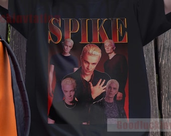 Spike Shirt James Marsters T-shirt Unisex Cotton Vintage 90&#39;s Graphic Tee Unisex Crewneck Shirt
