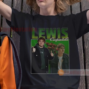Lewis Capaldi Shirt T-shirt Unisex Cotton Vintage 90&#39;s Graphic Tee Unisex Crewneck Shirt
