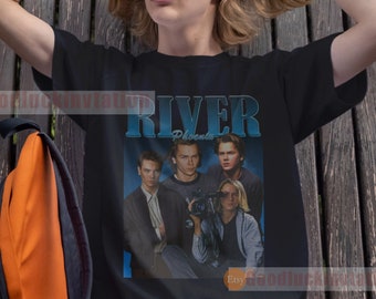 River Phoenix Shirt T-shirt Unisex Cotton Vintage 90's Graphic Tee Unisex Crewneck Shirt