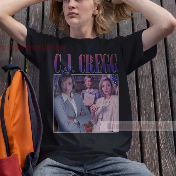 C.J Cregg Shirt T-shirt Unisex Cotton Vintage 90's Graphic Tee Unisex Crewneck Shirt