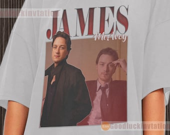 James McAvoy Shirt T-shirt Unisex Cotton Vintage 90's Graphic Tee Unisex Crewneck Shirt