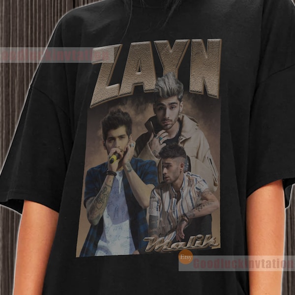 Zayn Malik Shirt T-shirt Unisex Cotton Vintage 90's Graphic Tee Unisex Crewneck Shirt