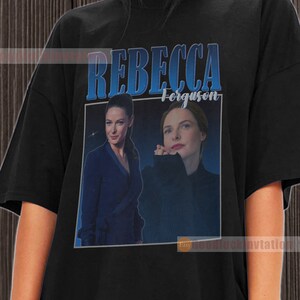 Rebecca Ferguson Shirt T-shirt Unisex Cotton Vintage 90&#39;s Graphic Tee Unisex Crewneck Shirt