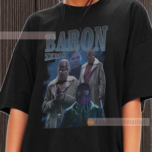 Baron Zemo Shirt T-shirt Unisex Cotton Vintage 90&#39;s Graphic Tee Unisex Crewneck Shirt