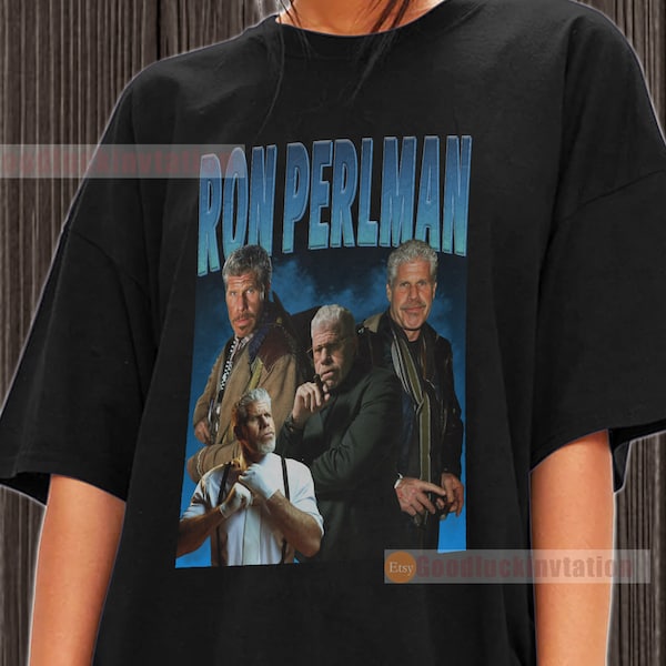 Ron Perlman Shirt T-shirt Unisex Cotton Vintage 90's Graphic Tee Unisex Crewneck Shirt