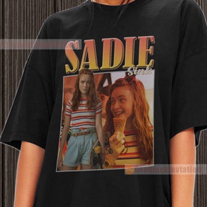 Sadie Sink Shirt T-shirt Unisex Cotton Vintage 90&#39;s Graphic Tee Unisex Crewneck Shirt