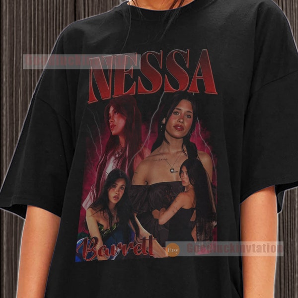 Nessa Barrett Shirt T-shirt Unisex Cotton Vintage 90's Graphic Tee Unisex Crewneck Shirt