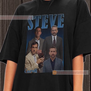 Steve Carell Shirt T-shirt Unisex Cotton Vintage 90&#39;s Graphic Tee Unisex Crewneck Shirt
