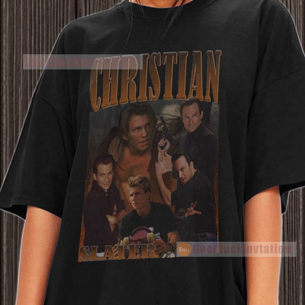 Christian Slater Shirt T-shirt Unisex Cotton Vintage 90's Graphic Tee Unisex Crewneck Shirt