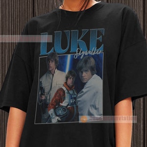 Luke Skywalker Shirt T-shirt Unisex Cotton Vintage 90&#39;s Graphic Tee Unisex Crewneck Shirt