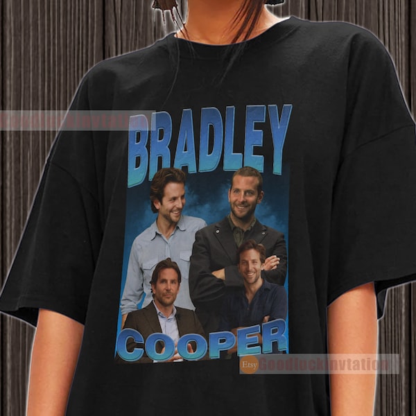 Bradley Cooper Shirt T-shirt Unisex Cotton Vintage 90's Graphic Tee Unisex Crewneck Shirt