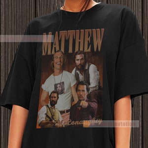 Matthew McConaughey Shirt T-shirt Unisex Cotton Vintage 90's Graphic Tee Unisex Crewneck Shirt
