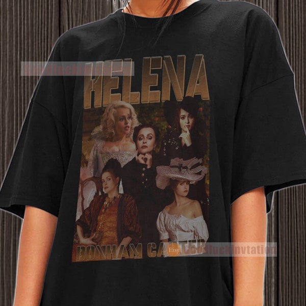 Helena Bonham Carter Shirt T-shirt Unisex Cotton Vintage 90's Graphic Tee Unisex Crewneck Shirt