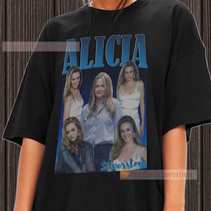 Alicia Silverstone Shirt T-shirt Unisex Cotton Vintage 90&#39;s Graphic Tee Unisex Crewneck Shirt