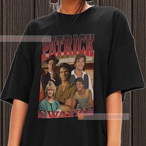 Patrick Swayze Shirt T-shirt Unisex Cotton Vintage 90&#39;s Graphic Tee Unisex Crewneck Shirt