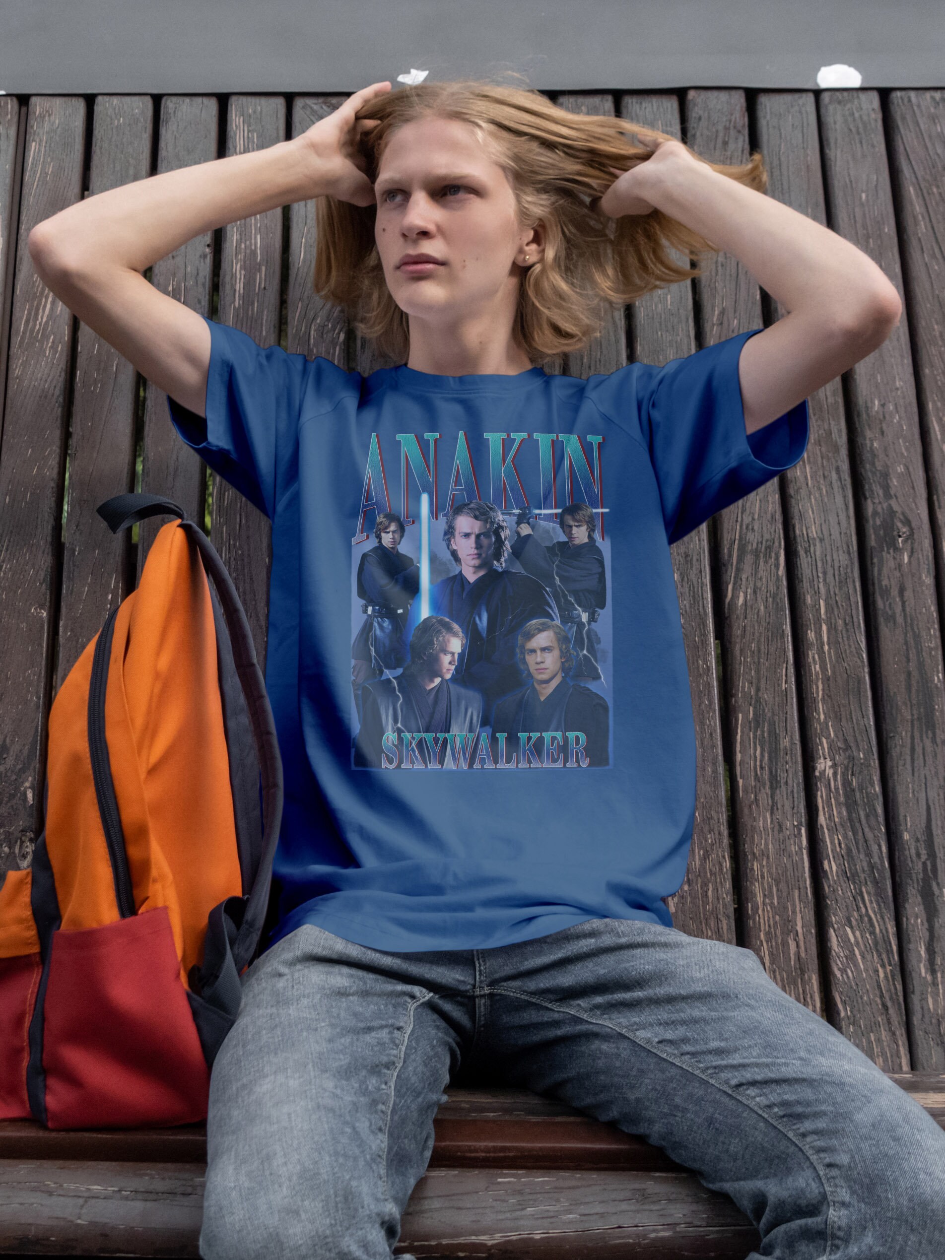 star wars Anakin Skywalker atmos Tシャツ XL Amazon.com: Star Wars Anakin Skywalker Portrait Disney+ T