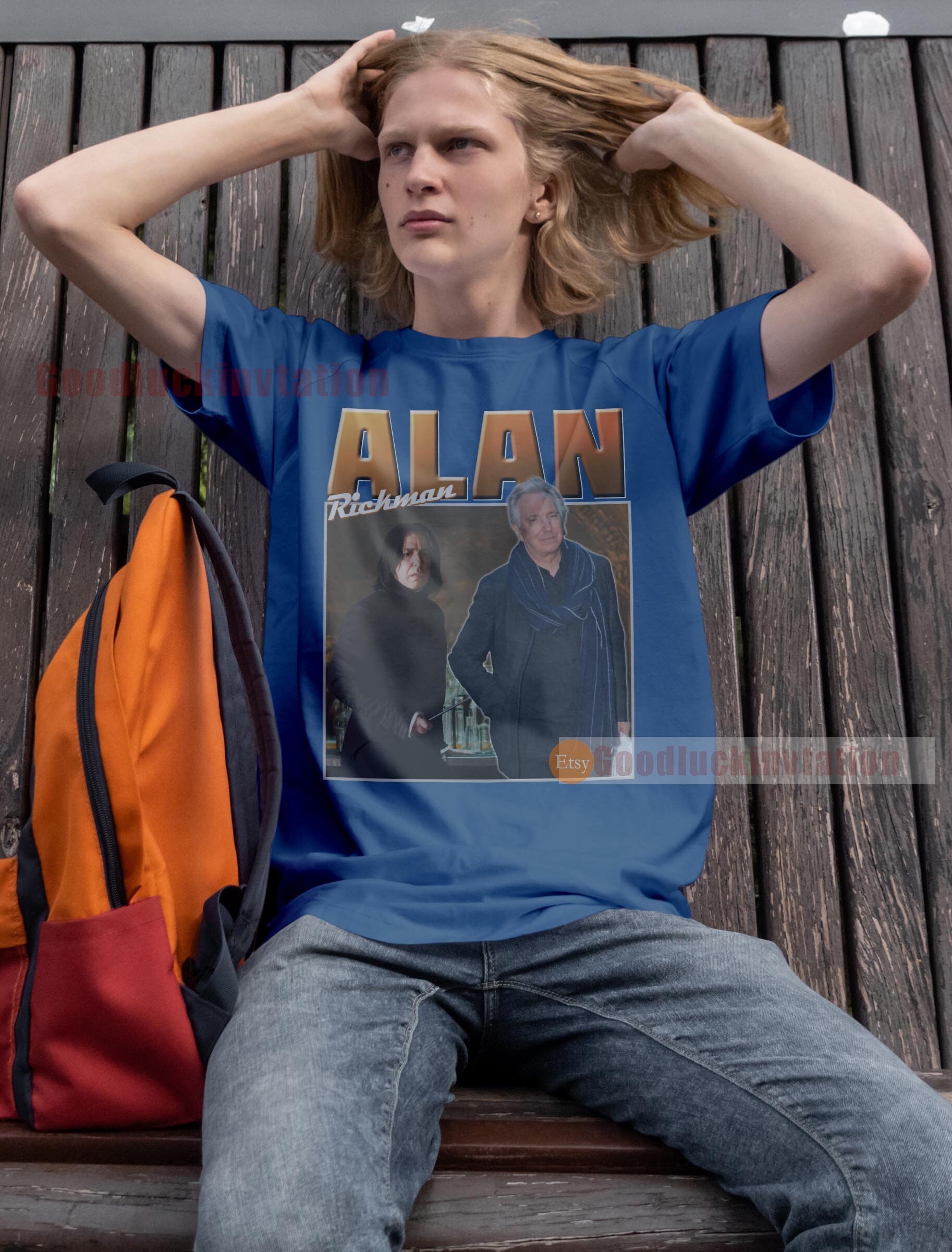 Alan Rickman Shirt T-shirt Unisex Cotton Vintage 90's Graphic Tee