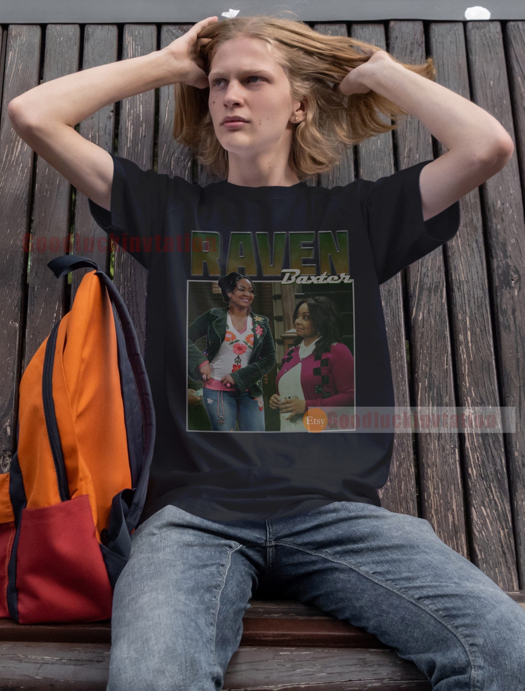 Raven Baxter Shirt T-shirt Unisex Cotton Vintage 90