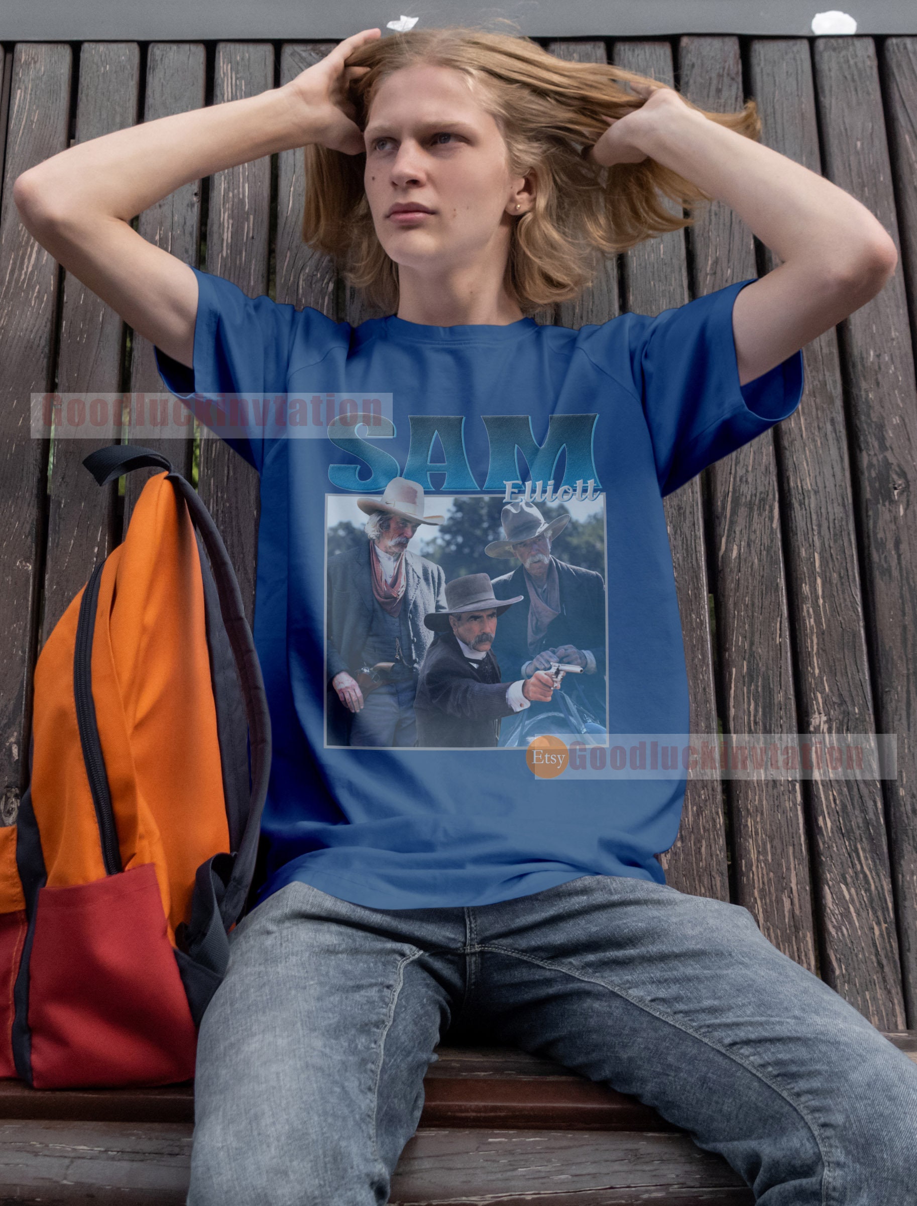 Sam Elliott Shirt T-shirt Unisex Cotton Vintage 90's Graphic