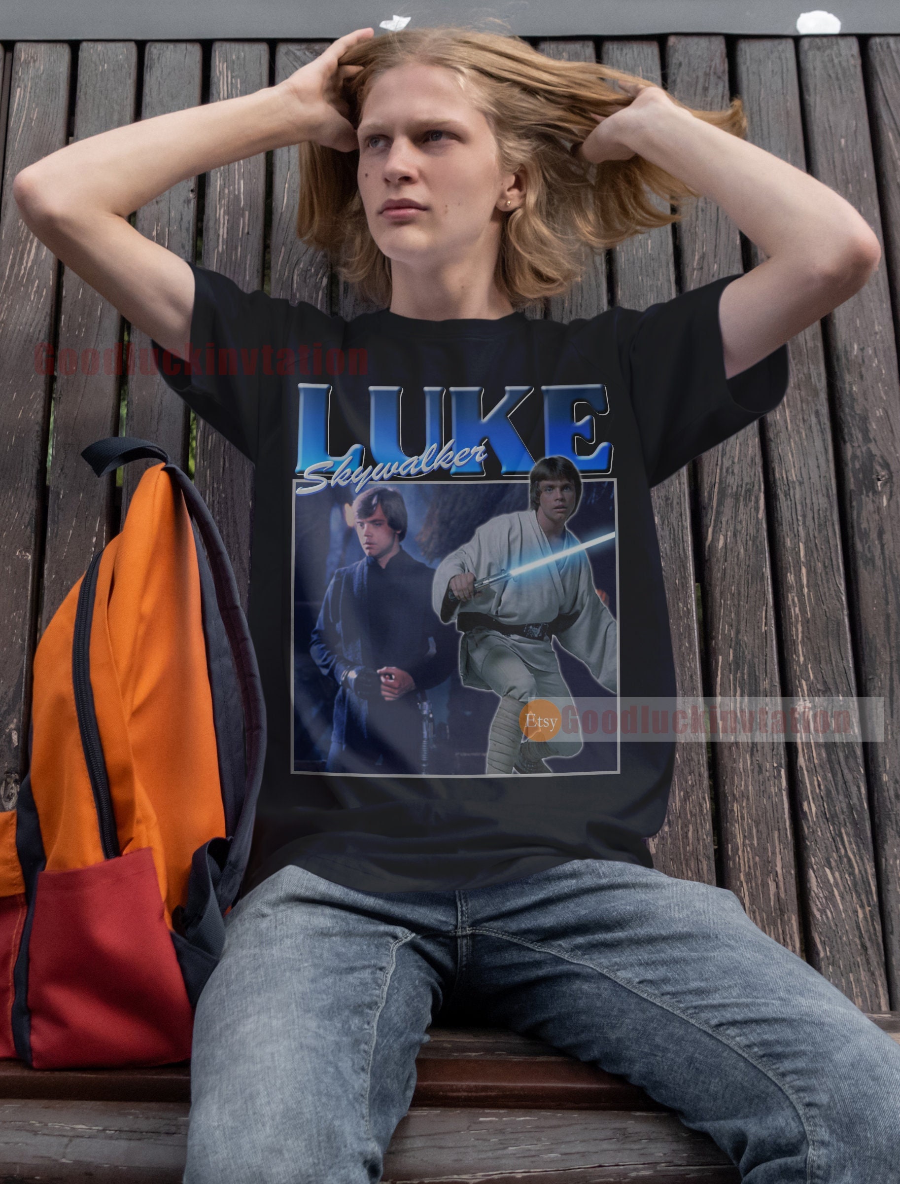 Luke Skywalker Shirt T-shirt Unisex Cotton Vintage 90's