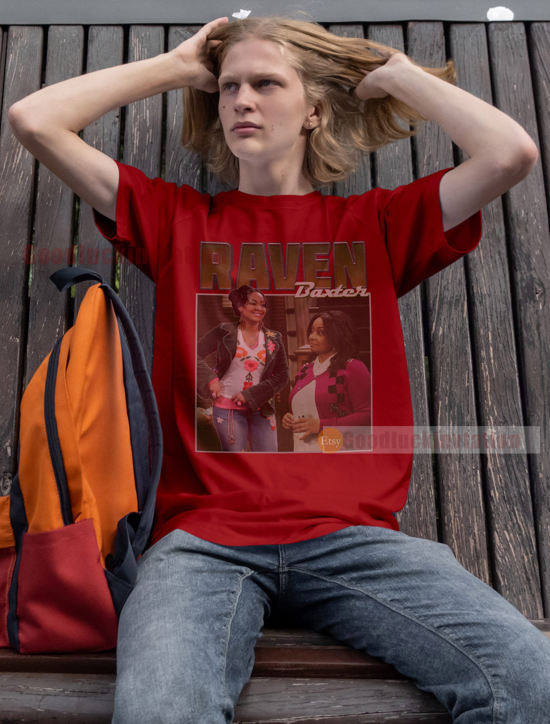 Raven Baxter Shirt T-shirt Unisex Cotton Vintage 90