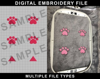 Paw Pads Embroidery Files with Round Pup Plush Tutorial