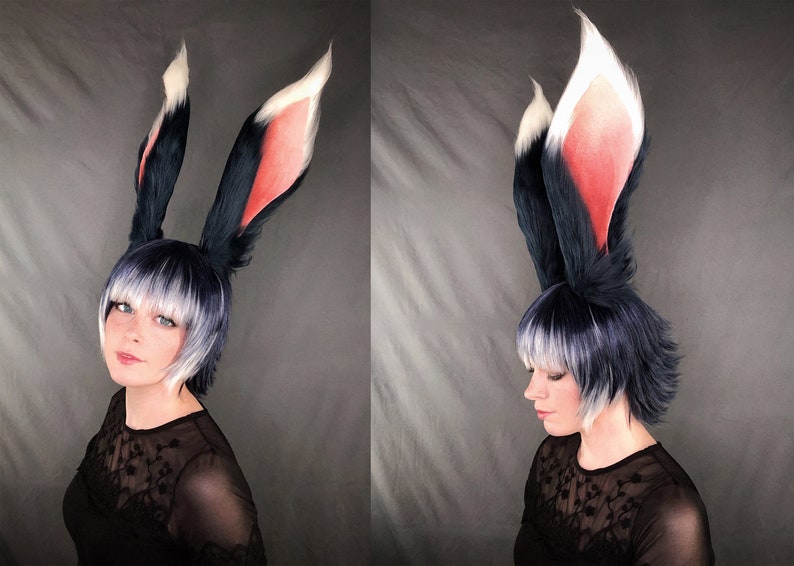 Navy Ears with white tips (wire only version)