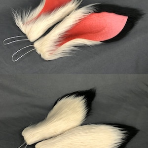 Wire only version. Cream ears with black tips.