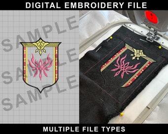 Crest of Flames Embroidery File