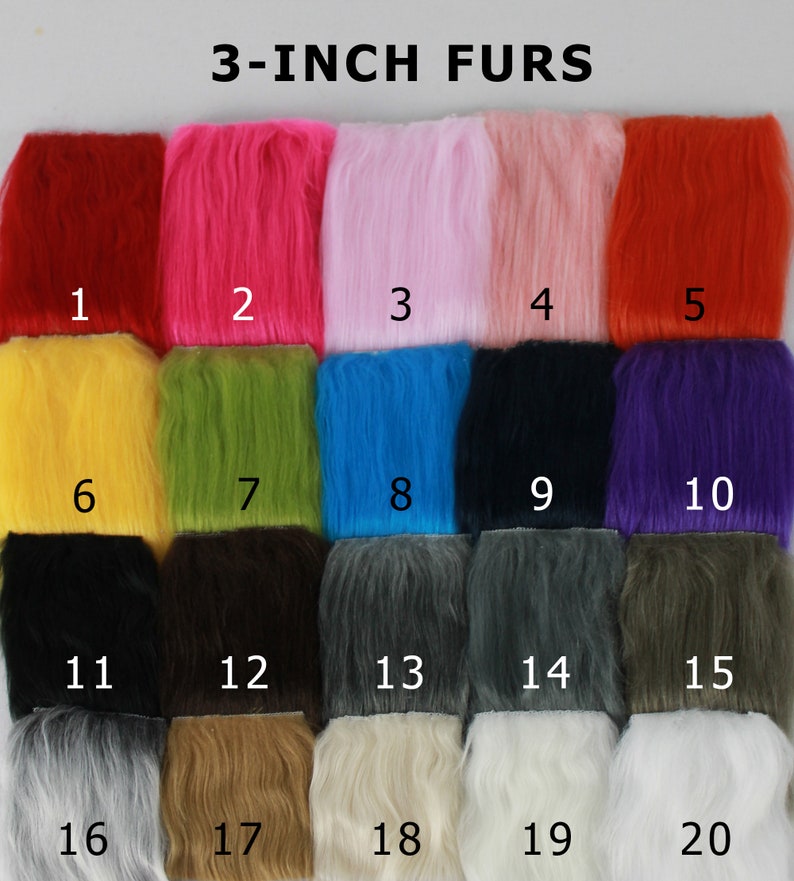 3-inch fur color options