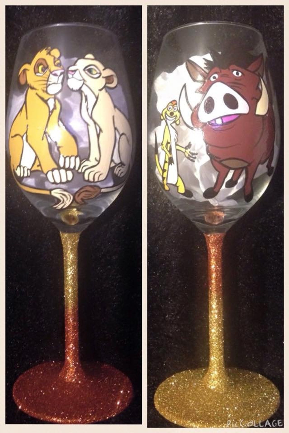 Lion King Handpainted Wine Glasses Etsy