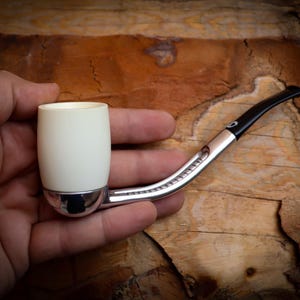 Falcon Bowl, Smooth Billard Falcon Bowl Meerschaum Pipe - Astaş Meerschaum
