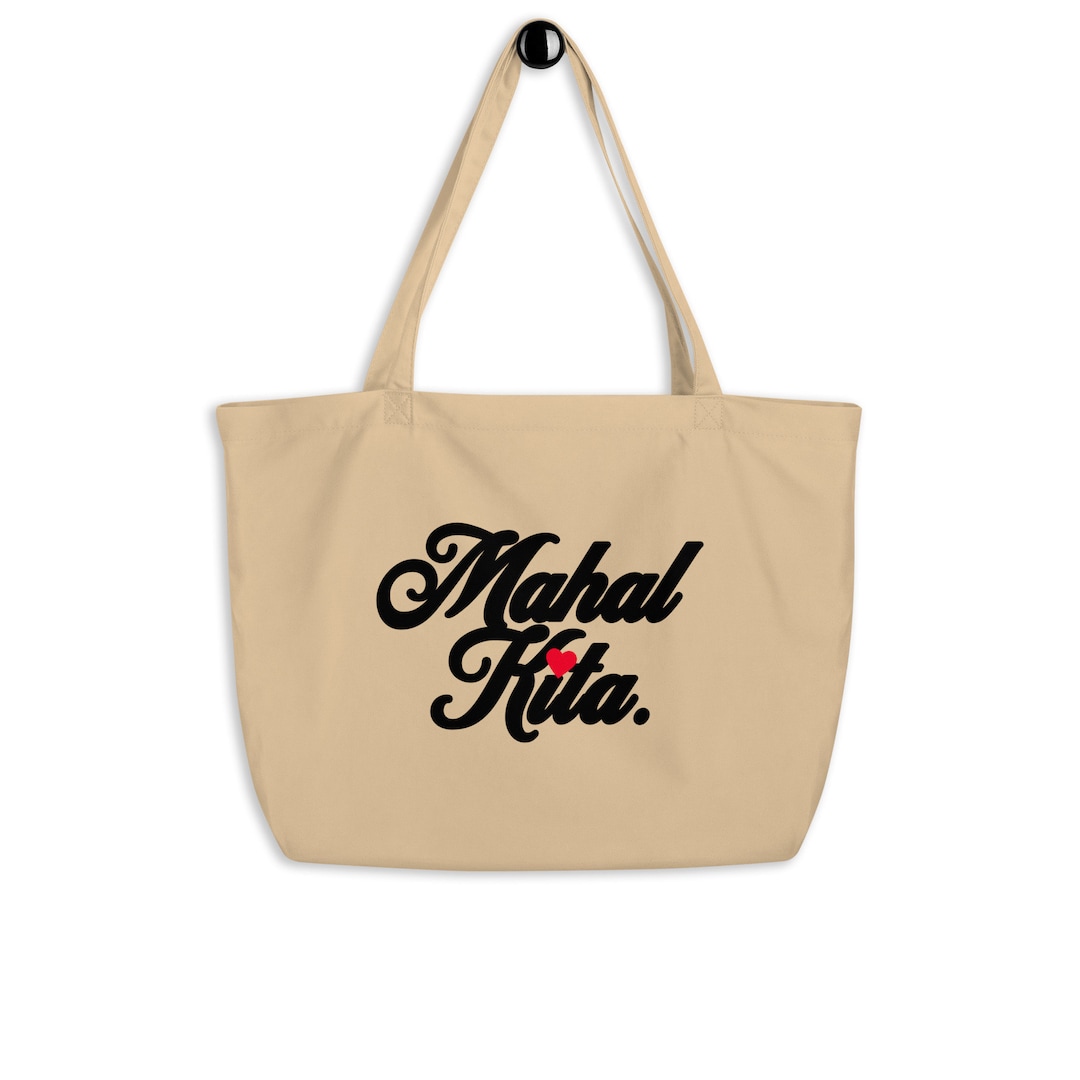 Mahal Lettering Tagalog Design Mahal Kita Tote Bag Filipino Tagalog I Love You Black Text - Etsy