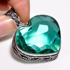 Aquamarine Gemstone Pendant, 925 Sterling Silver, Women&#39;s Pendant Jewelry, Aquamarine Pendant For Necklace.