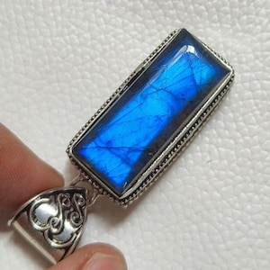 Top Blue Fire Labradorite Pendant, Statement Jewelry, 925 Silver Pendant, Gemstone Pendant, Women Pendant, Pendant For Necklace Jewelry.