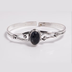 Black Onyx Bracelet / Onyx Bangle / Oval Bangle Bracelet / Women Bracelet / Gift For Her/  Statement Jewellery / Christmas Gift.