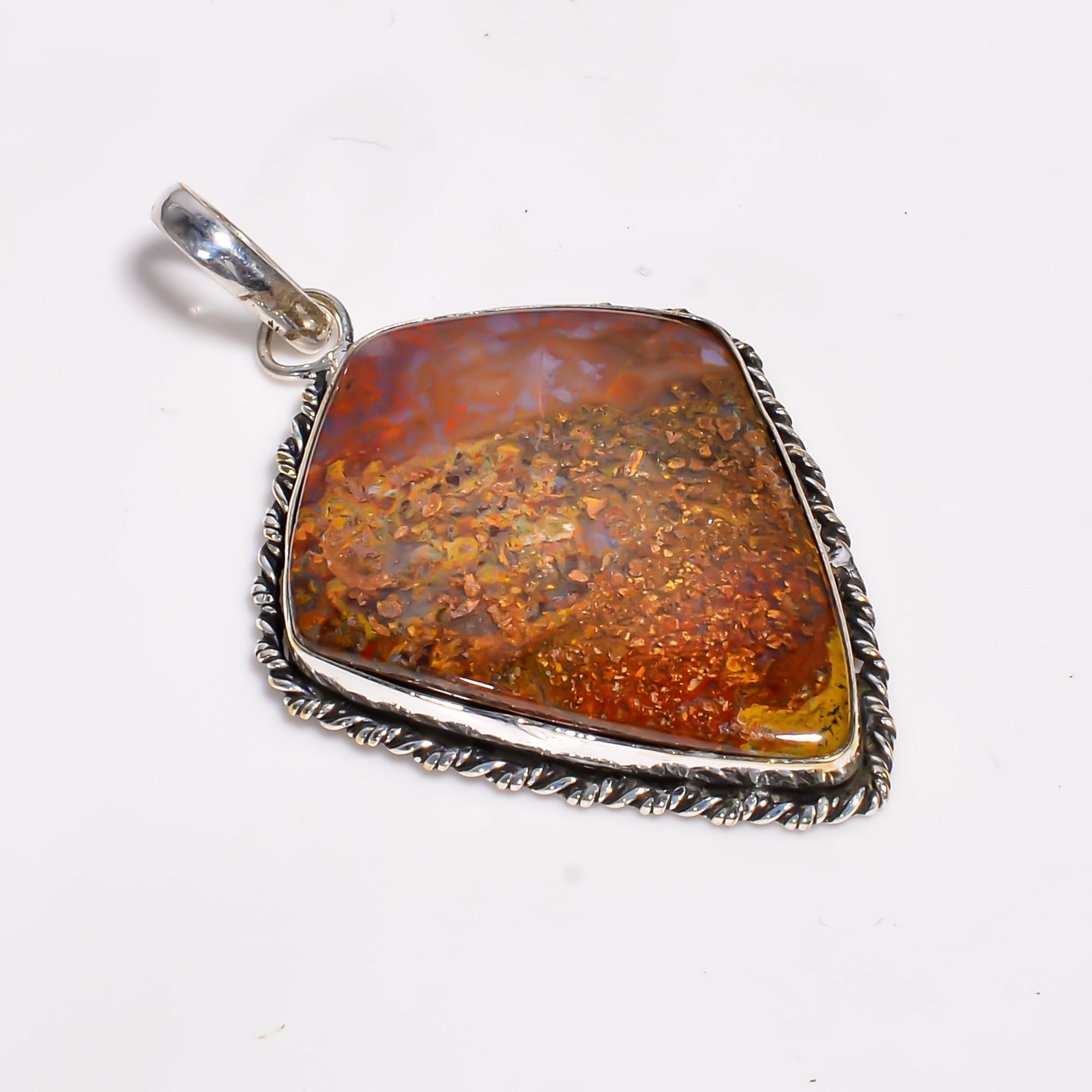 Natural Red Jasper Pendant Necklace – Teardrop Gemstone Jewelry in