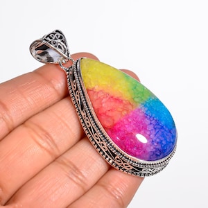 Solar Quartz Gemstone Pendant, Women Pendant, 925 Silver Jewelry, Engagement Gift, Pendant For Mother, Everyday Jewelry.