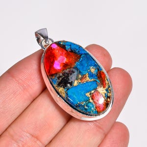 Genuine Spiny Oyster Turquoise Pendant • Pendant For Necklace • Designer Pendant •  Gemstone Pendant • Best For Christmas Gift.