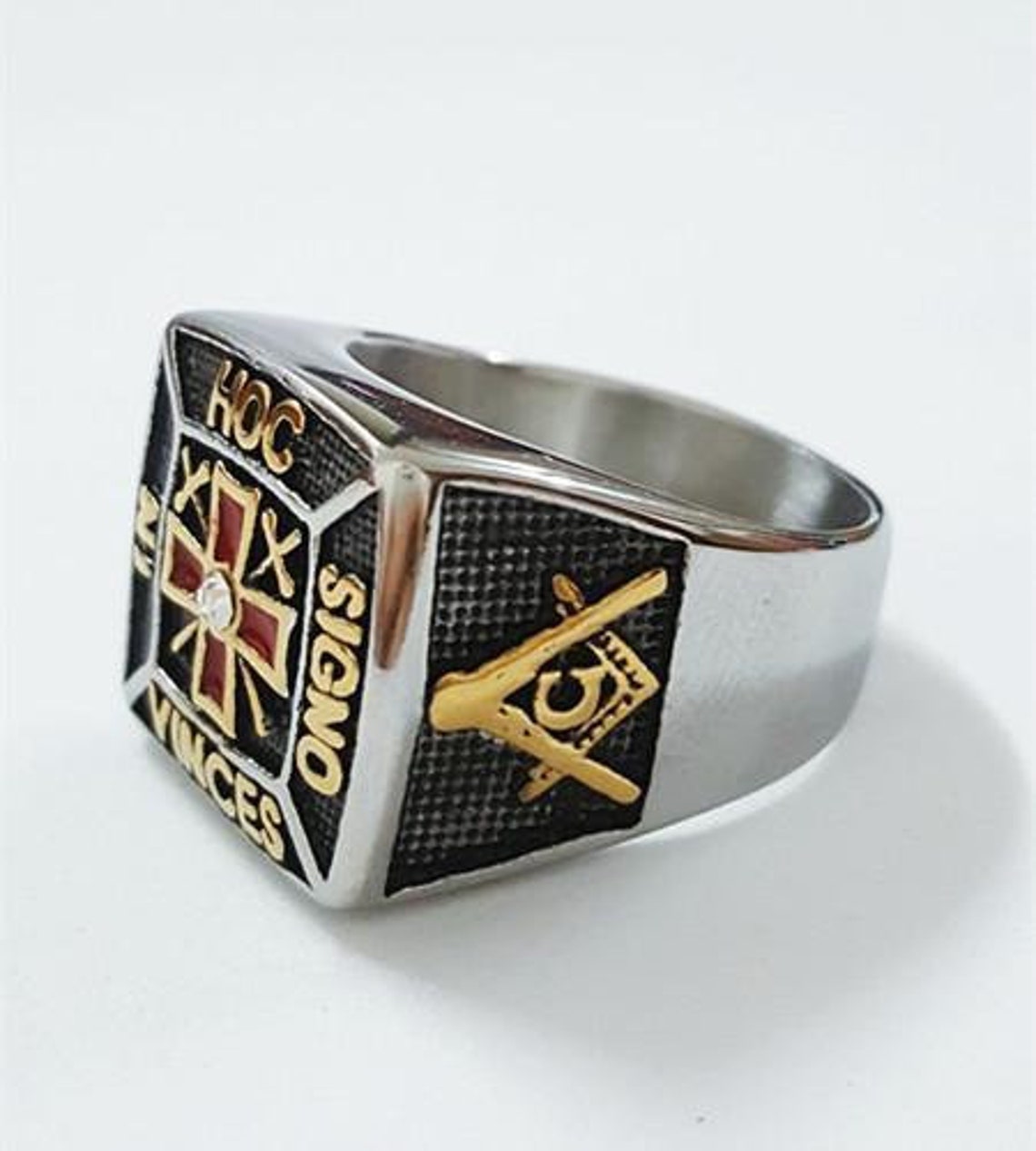 In Hoc Signo Vinces Masonic Knights Templar Ring | Etsy