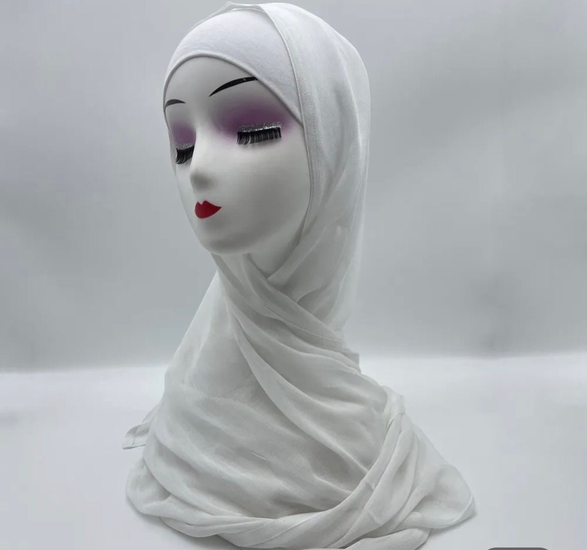Cotton Under Scarf White Hijab Scarf $10 Free Shipping!