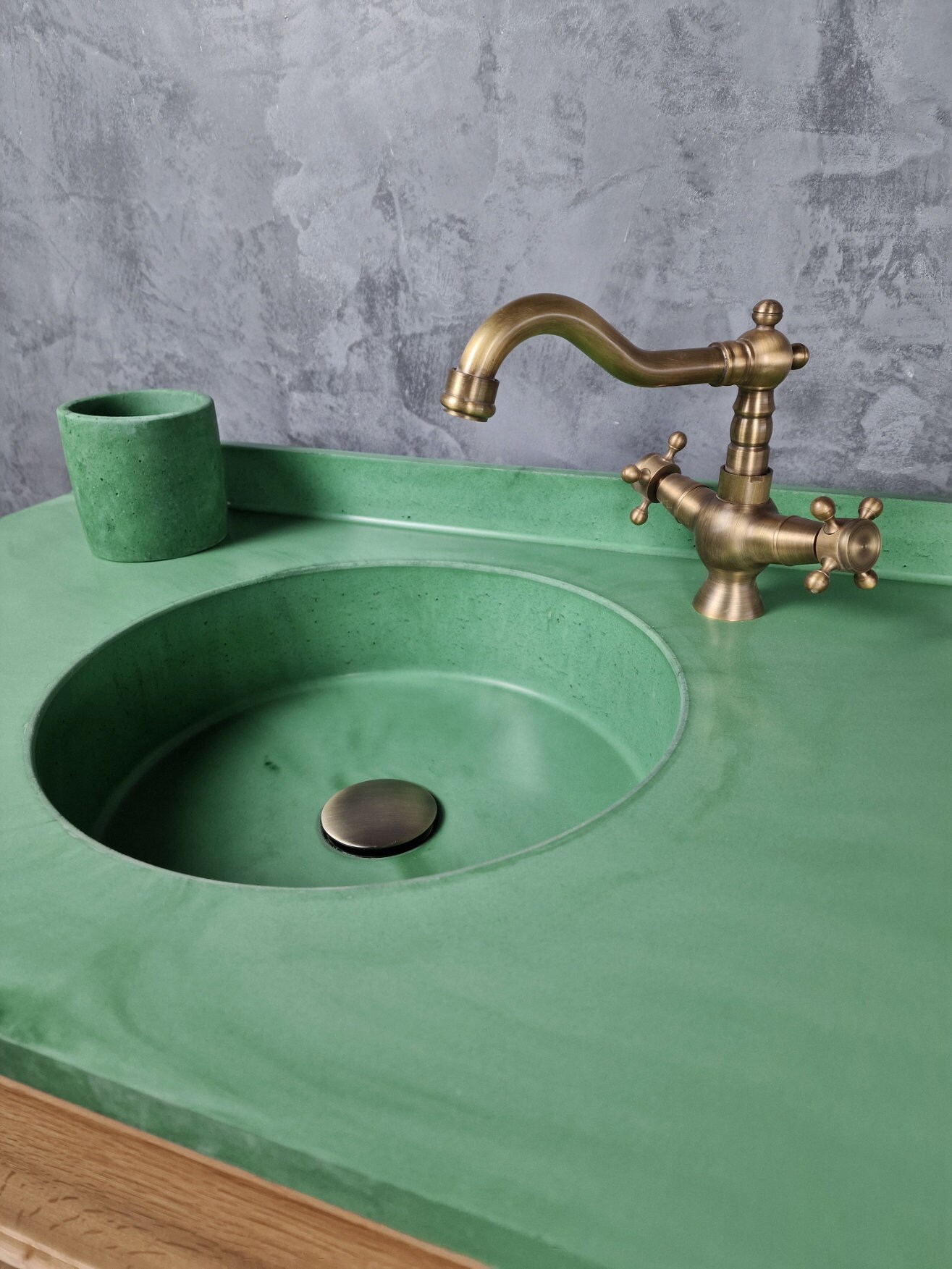 Rustic Small Bathroom Vanity With Sink Solid Wood Vanity With Etsy