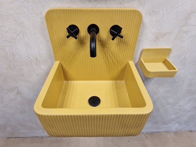 Fregadero de cubo de hormigón contemporáneo