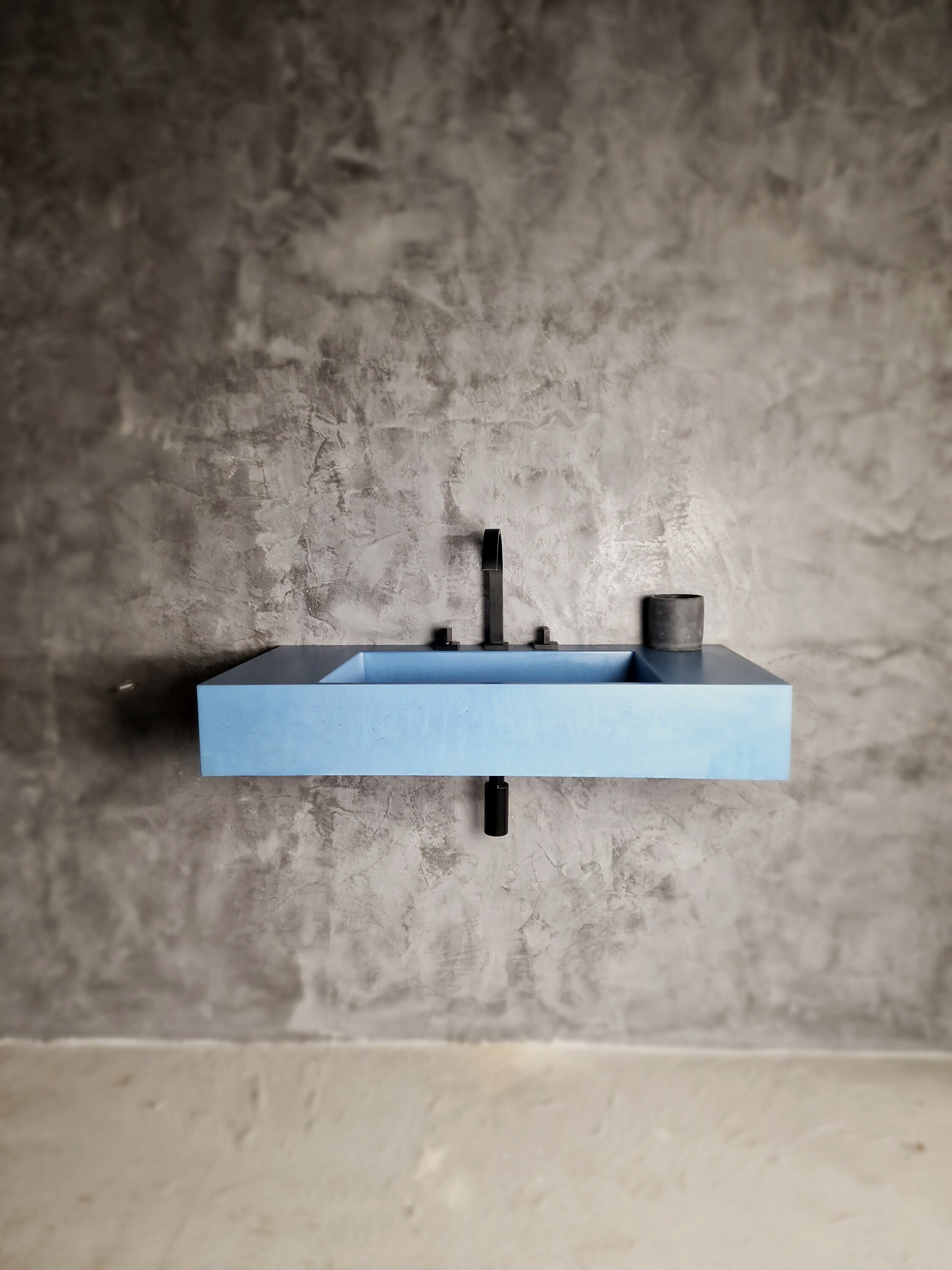 Concrete Floating Vanity Custom 32 to 54 Inch Single Etsy