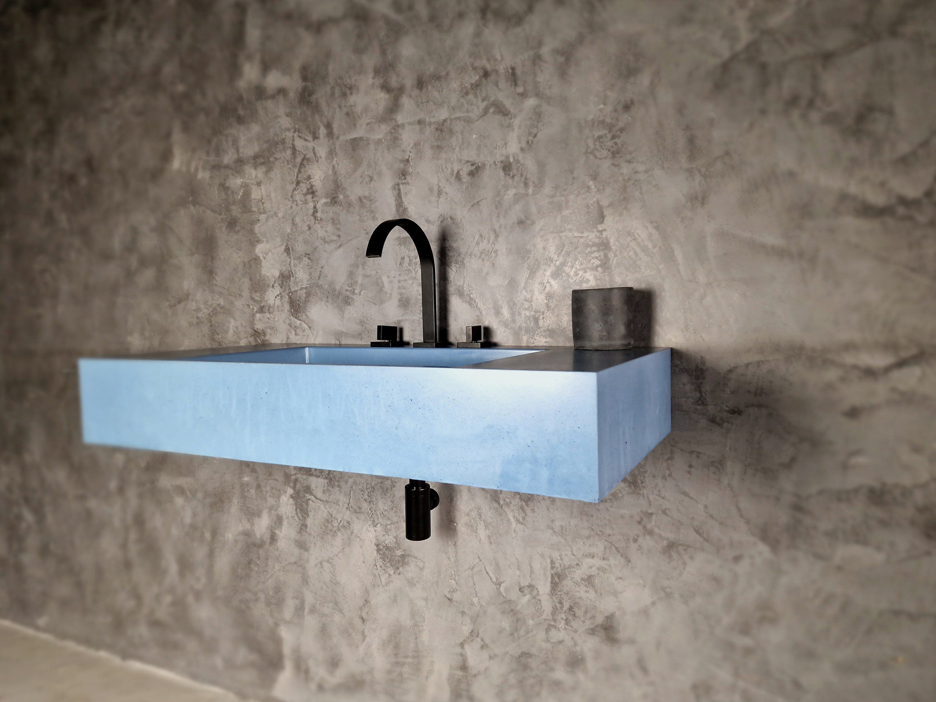 Concrete Floating Vanity Custom 32 to 54 Inch Single Etsy