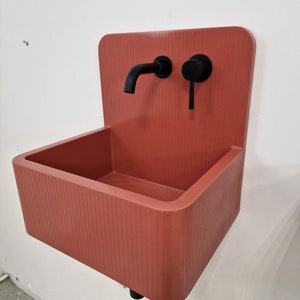 Betonnen gootsteen, emmergootsteen, badkamergootsteen, backsplash-gootsteen, wandgemonteerde gootsteen, gootsteen, cementgootsteen, betonnen bekken, damestoilet